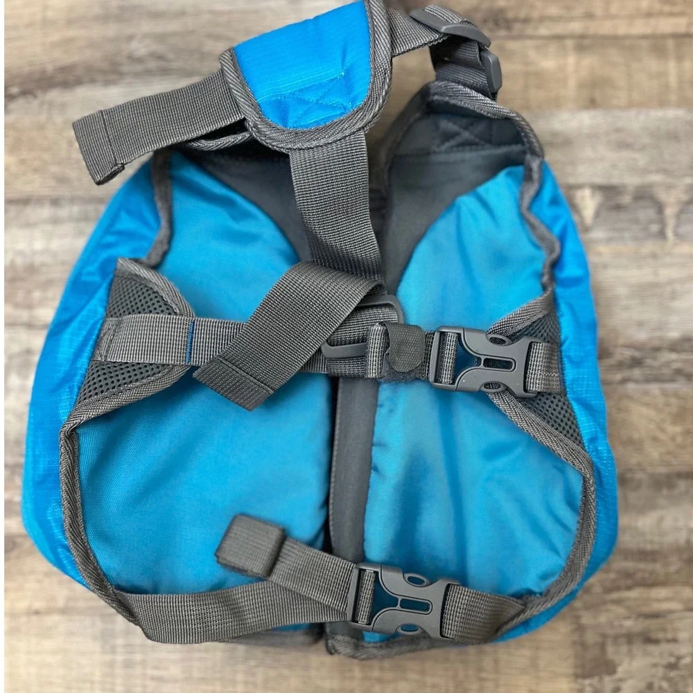 Outward Hound DayPak Dog Backpack Harness Blue Trek Vest Hiking Gear Medium Size